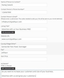 Jodhpur Classifieds Step 13