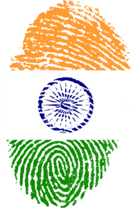 India Flag thumb print