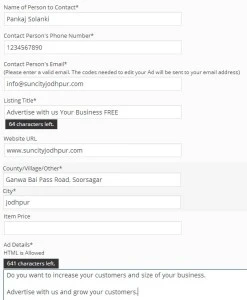 Jodhpur Classifieds Step 13